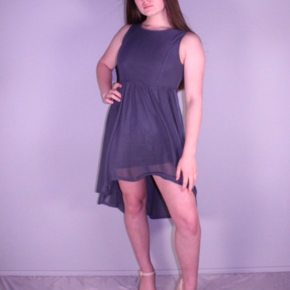 Wolf Grey High Low Dress - Picture 1 of 5